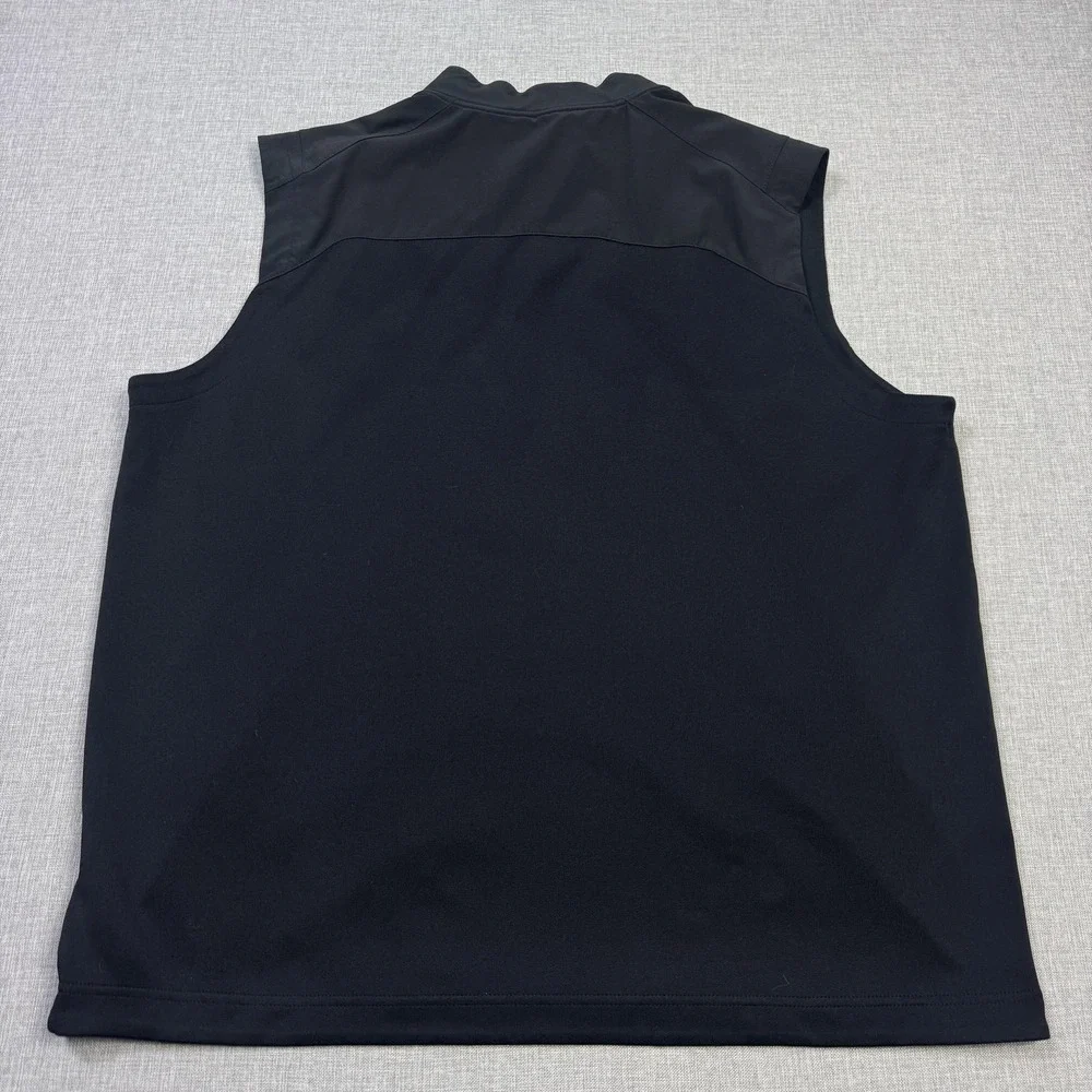 Nike Golf Tour Performance 1/4 Zip Vest Sleeveless Pullover Men XL Black Dri-FIT